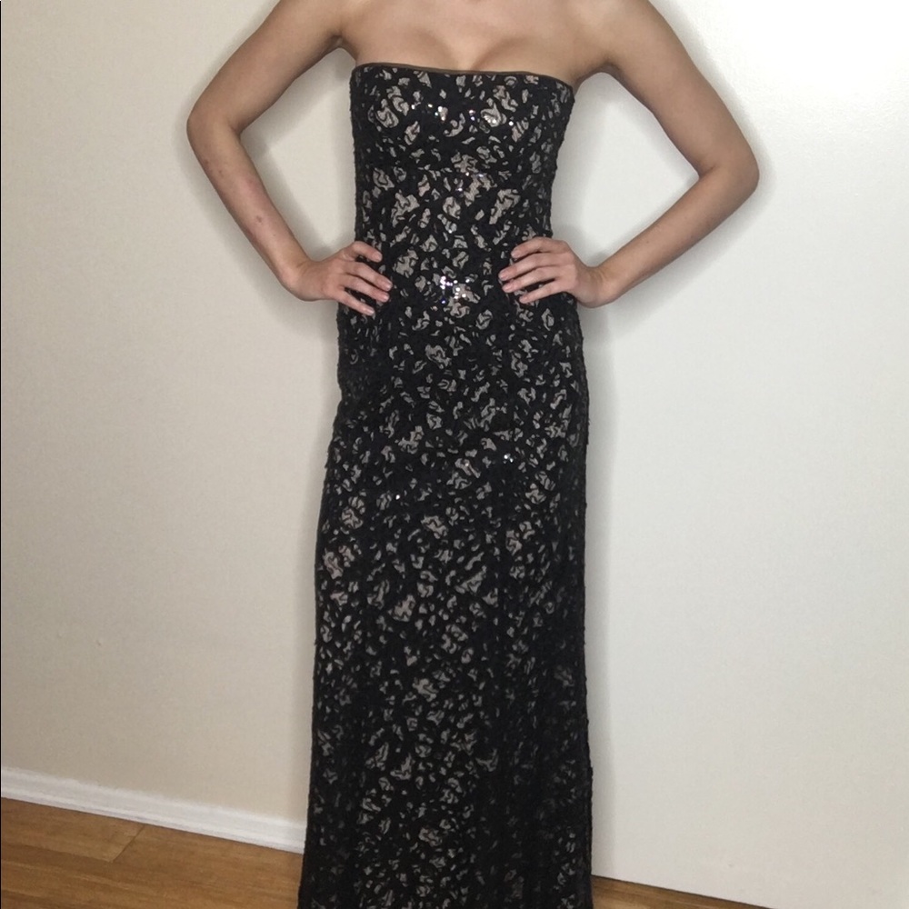 BCBG Long Sequined Gown